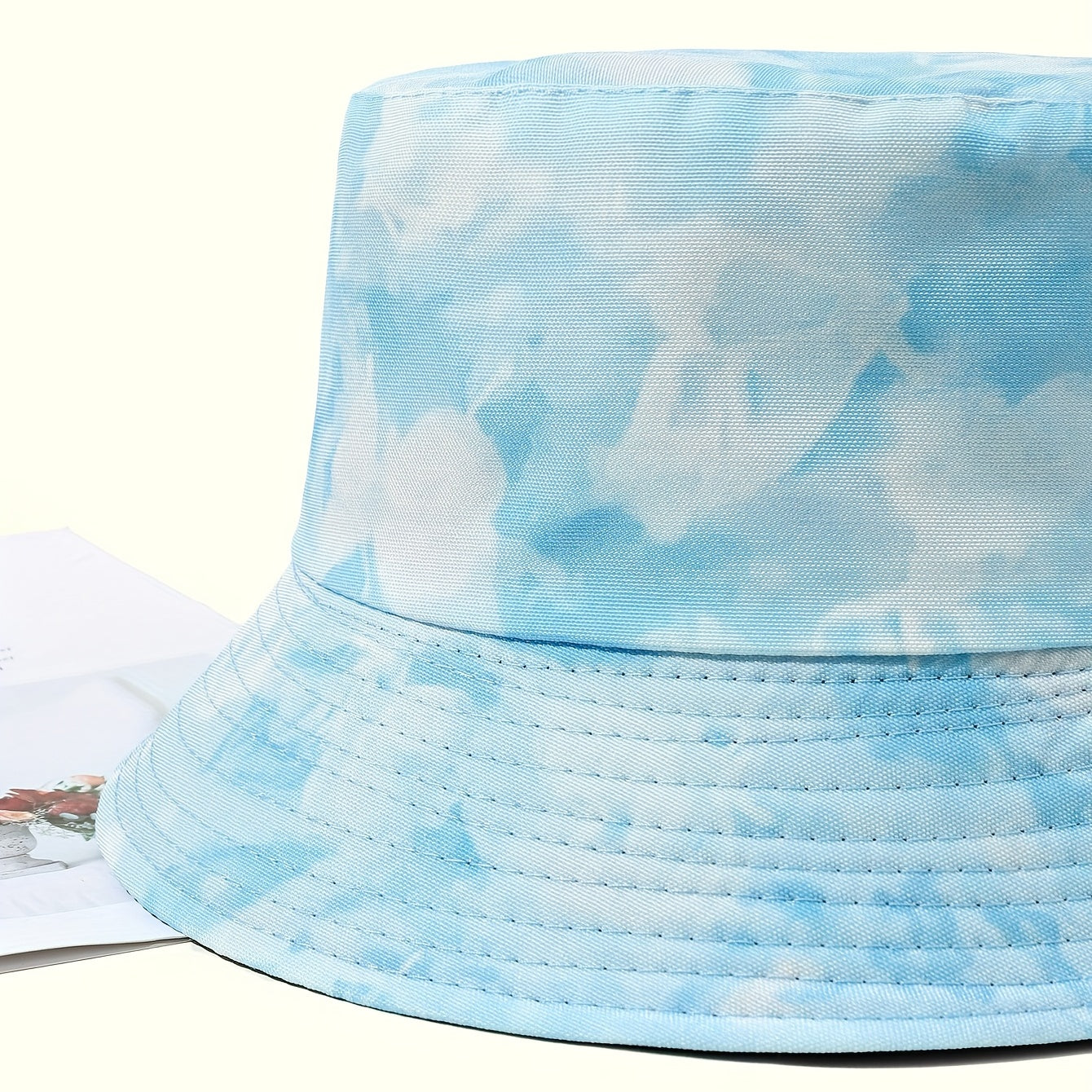 Tie Dye Bucket Hat Butterfly Reversible Fisherman Cap Sunscreen Basin Hat