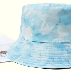 Tie Dye Bucket Hat Butterfly Reversible Fisherman Cap Sunscreen Basin Hat