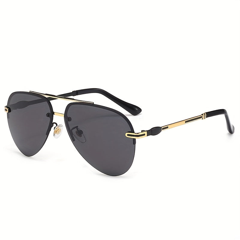 Vintage Polarized Half Frame Sunglasses UV Protection