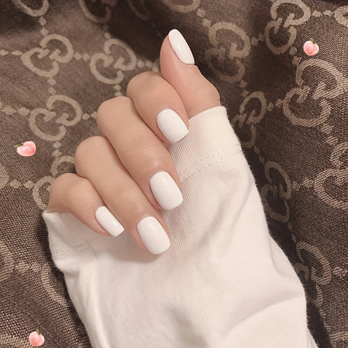Glossy Square Press On Nails Full Coverage Artificial False Nails