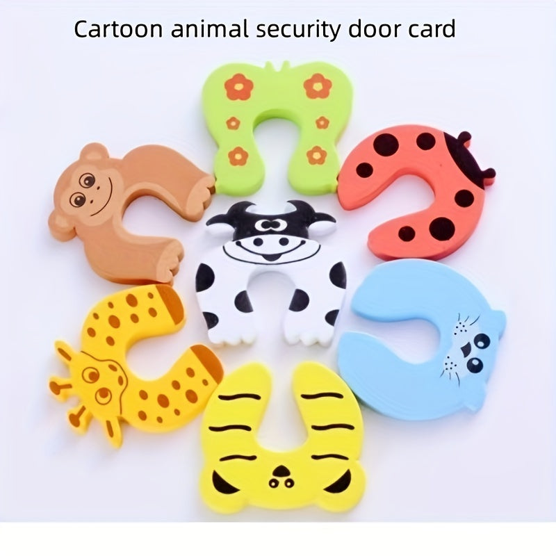 5pcs Cartoon Anti-pinch Door Stop Safety Child Collision Prevention