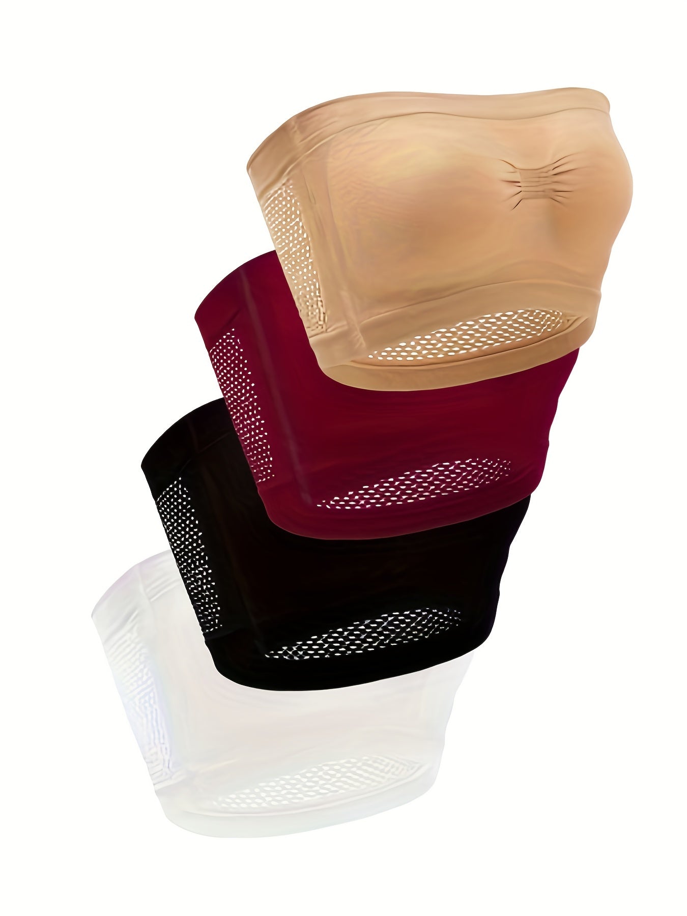 4pcs Bandeau Bras Soft Stretch Everyday Bra Women's Lingerie