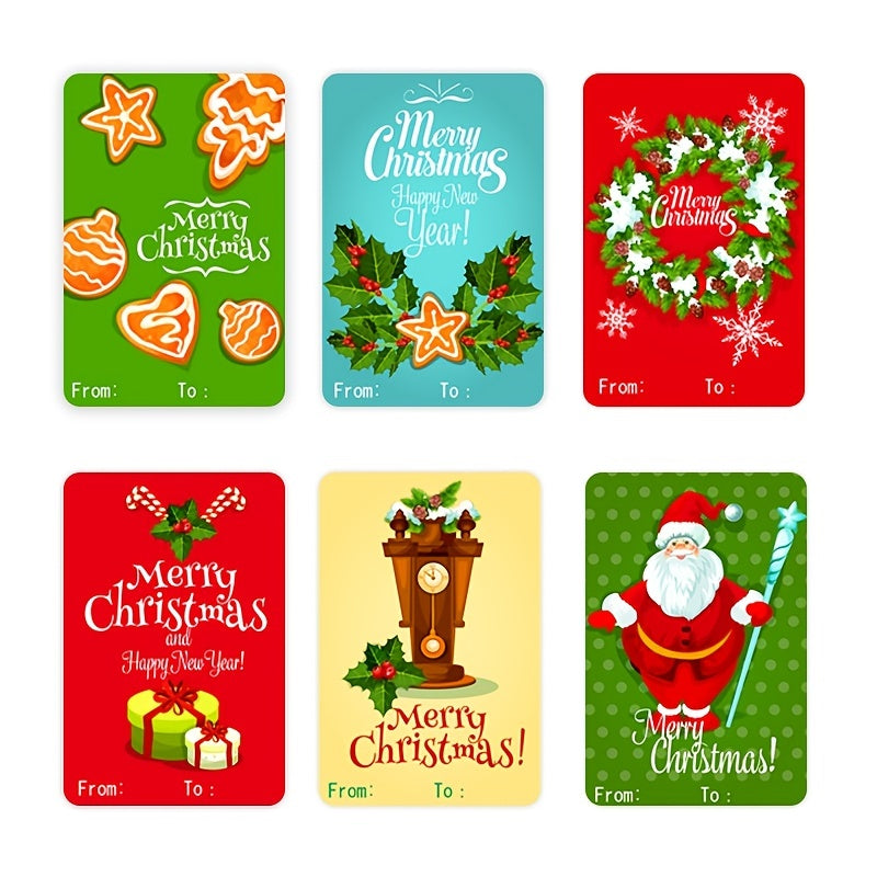 Christmas Holiday Decoration Gift Stickers Rolls Labels Packaging Sticker