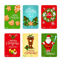 Christmas Holiday Decoration Gift Stickers Rolls Labels Packaging Sticker