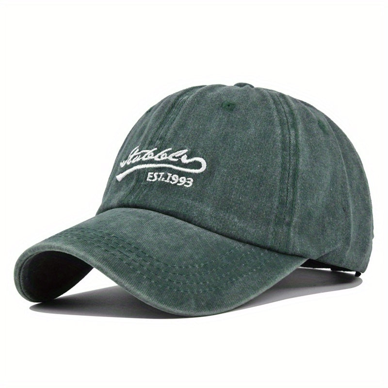 Vintage Small Letter Embroidery Baseball Cap Patch Embroidered Duck Tongue Cap