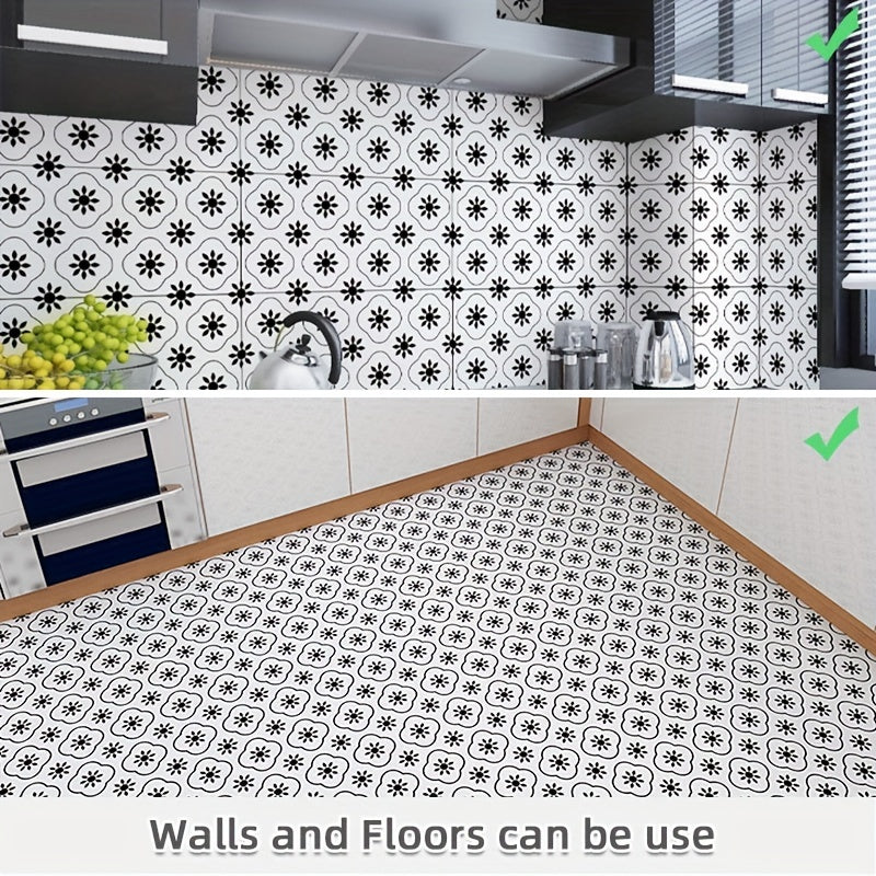 20pcs PVC Marble Floor Stickers Waterproo...