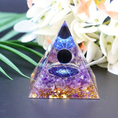 Orgone Pyramid with Amethyst Crystal Ball