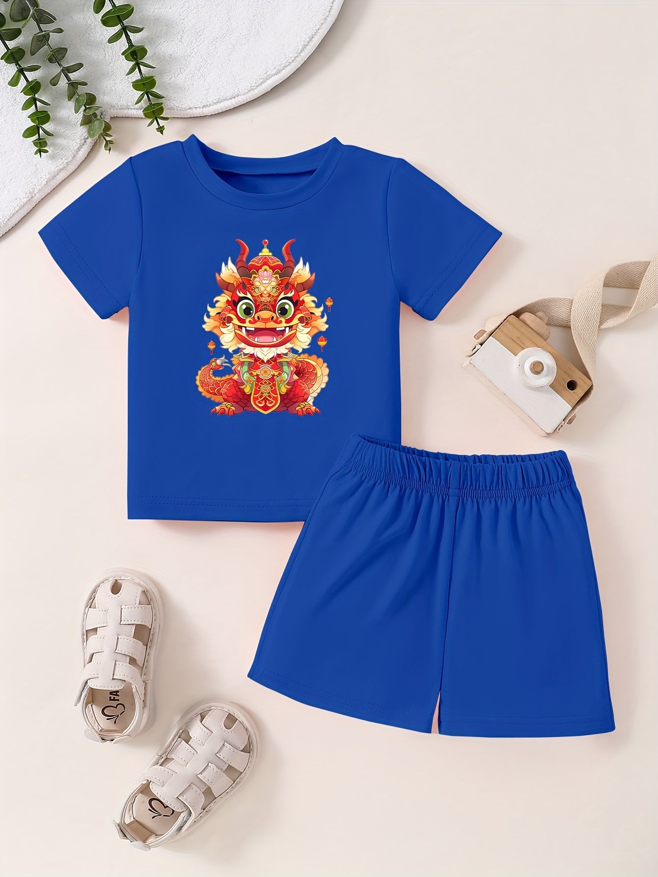 Toddler Kid T-shirt & Pants Cartoon Pattern Cotton Summer Clothing