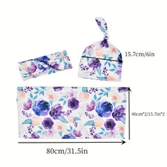 Newborn Photo Props Set Baby Stretch Sleeping Bag Hats Hairband