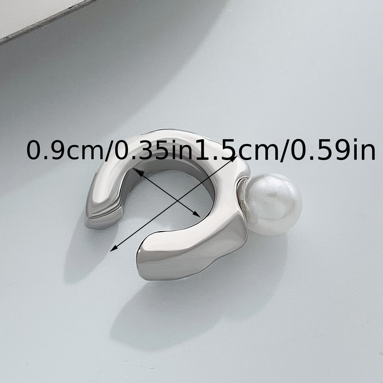 Faux Pearl Decor Ear Cuff Minimalist Style Jewelry