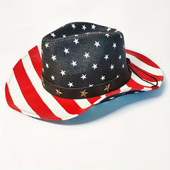 Vintage American Flag Cowboy Hat Western Cowboy Hat