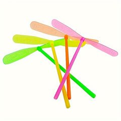 15pc Colorful Bamboo Dragonfly Helicopter Toys for Parties & Outdoor Fun