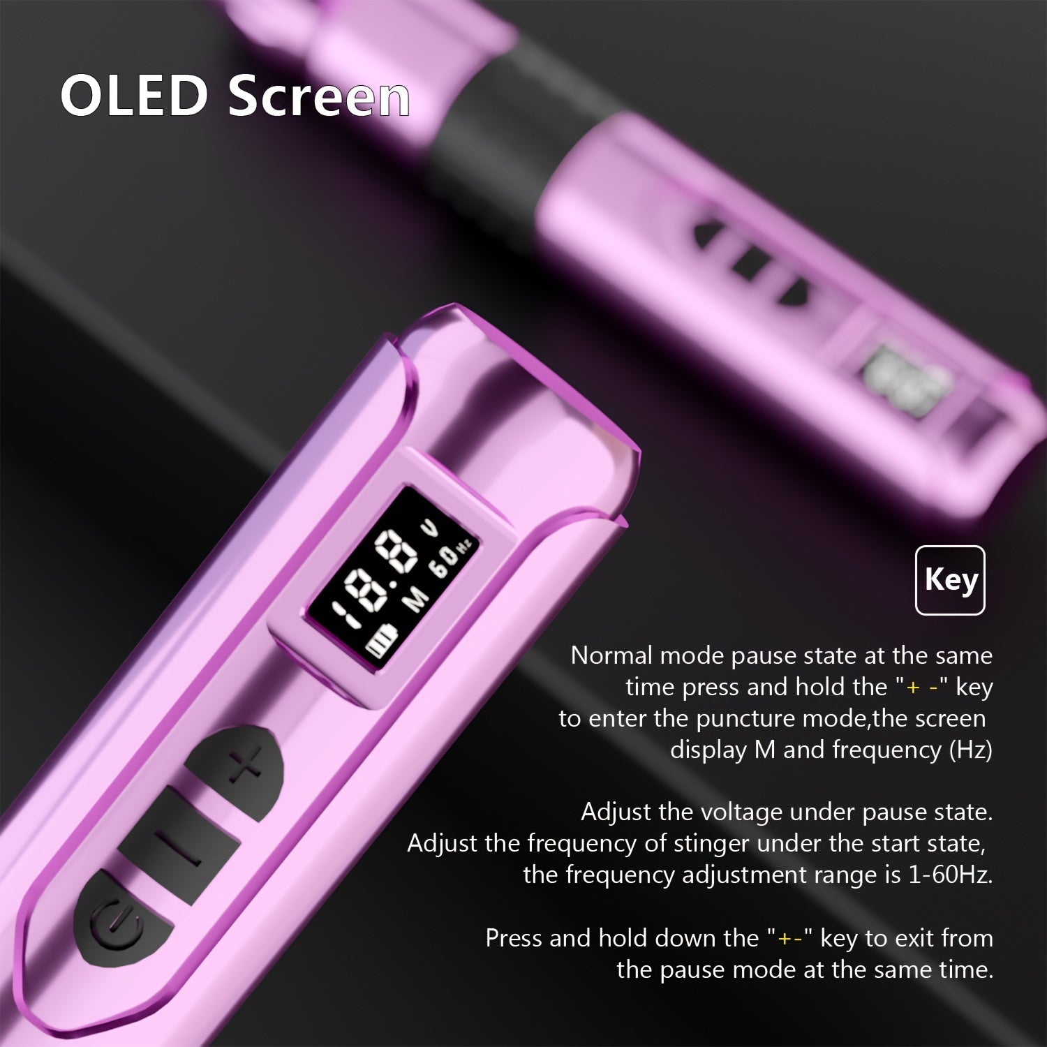 Pink Microblading Tattoo Pen Machine Eyebrow Semi Permanent Makeup Pen