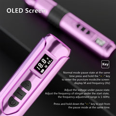 Pink Microblading Tattoo Pen Machine Eyebrow Semi Permanent Makeup Pen