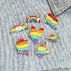 10pcs Random Cartoon Animal Brooch Pin Bag Accessories for Men