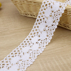 2 Yards Cotton Lace Trim Crochet Sewing Lace for Crafts Gift Package