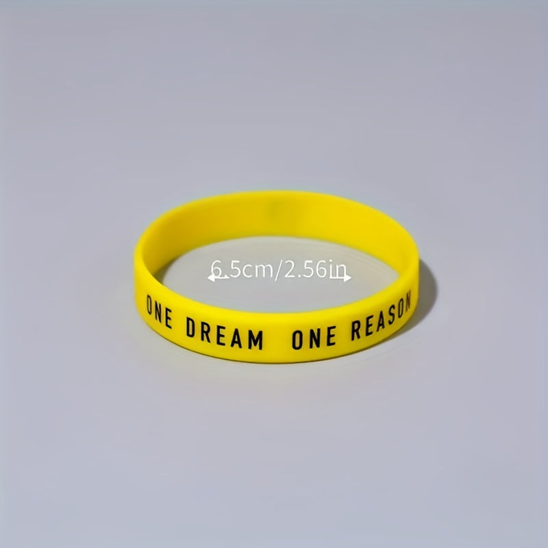 10-20pcs Believe In Yourself Silicone Bracelets - Inspirational Wristbands