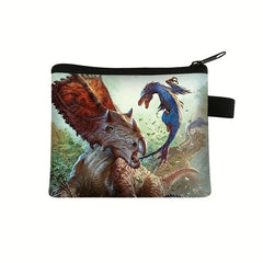 Cute Dino Coin Purse Zipper Card Holder Key Pouch