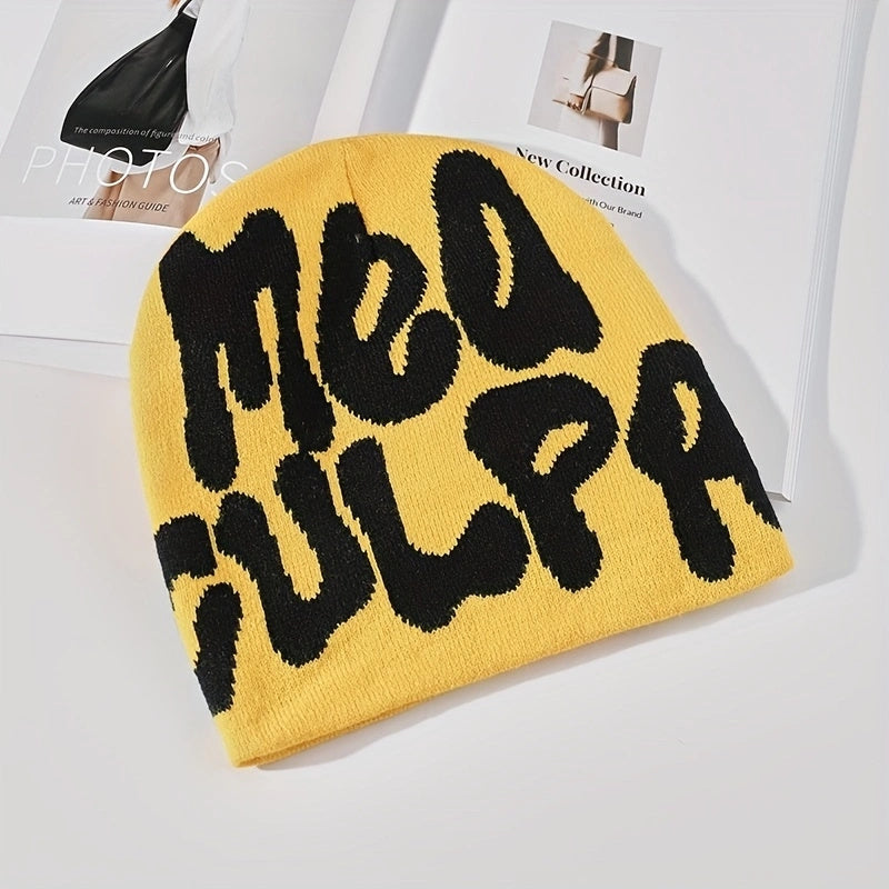 Solid Letter Hat Embroidered Knitted Outdoor Hip hop Sports Hat