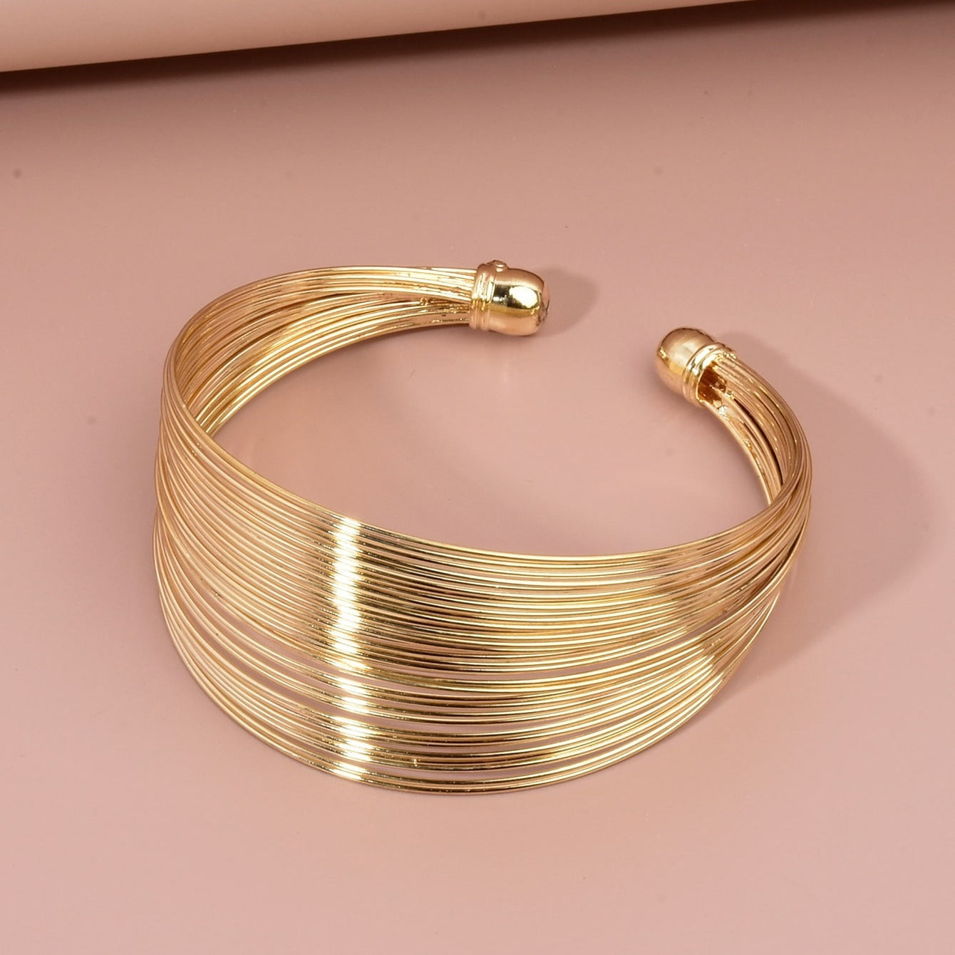 Geometric Layered Bangle Bracelet