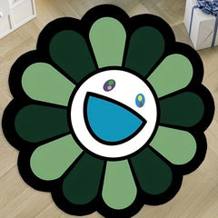 Sunflower Round Floor Mat Rug Non-slip Door Mat Indoor Living Room Bedroom Bathr