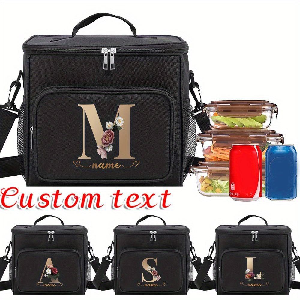 Canvas Square Hand Wash Lunch Bag with Cooler Box for Women's Work