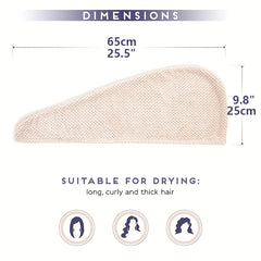 3pcs Microfiber Hair Towel Wrap for Women Quick Drying Cap