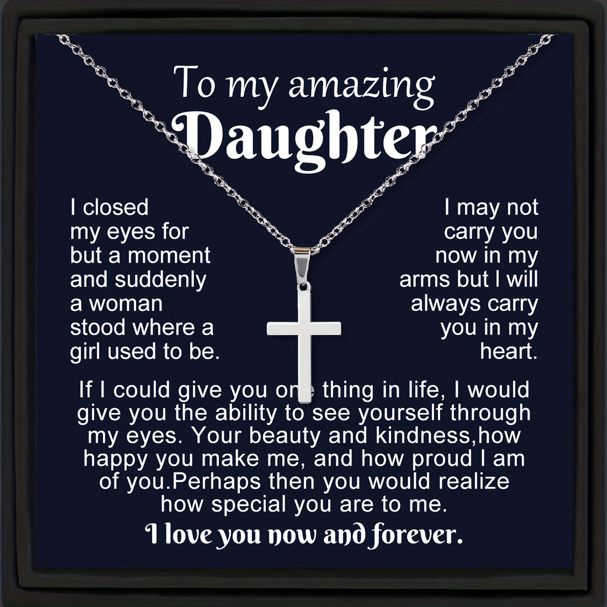 Y2K Jewelry Stainless Steel Cross Pendant Necklace