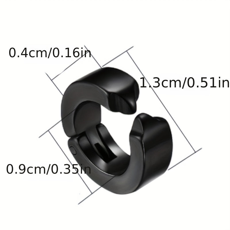 Titanium Steel Small Earrings for Men