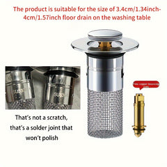 Stainless Steel Floor Drain Press Type Sink Stopper
