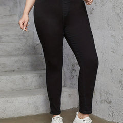  Solid High Rise Skinny Jeans