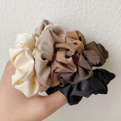 5pcs Solid Silk Hair Scrunchies for Women Girls Soft Elastic Scrunchie