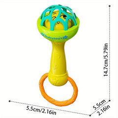 6Pcs Hand Cranked Bell Ball and Tambourine Toys
