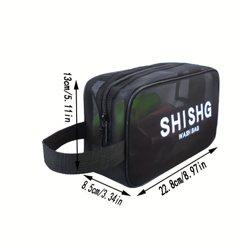 Portable Mesh Toiletry Bag Cosmetic Bag Travel Storage Bag