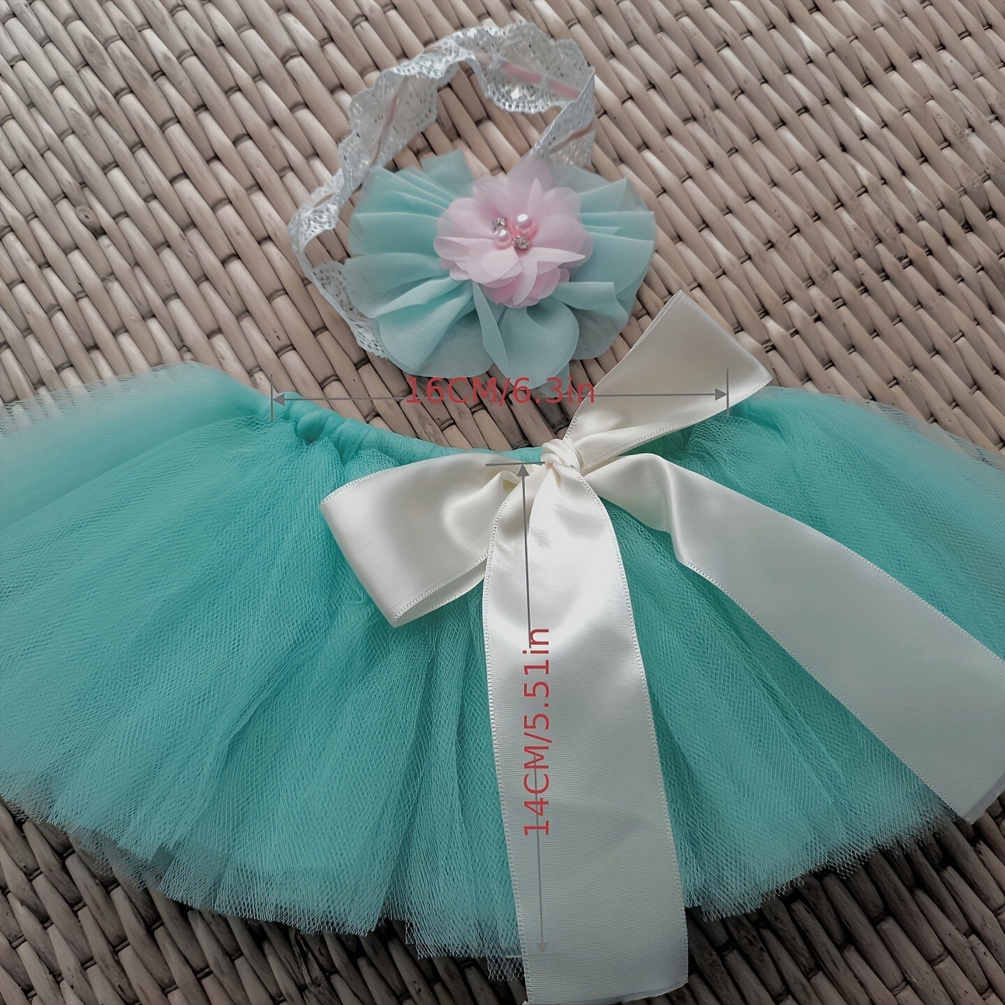 Baby Photography Props Flower Tutu Princess Skirt Headband Suit