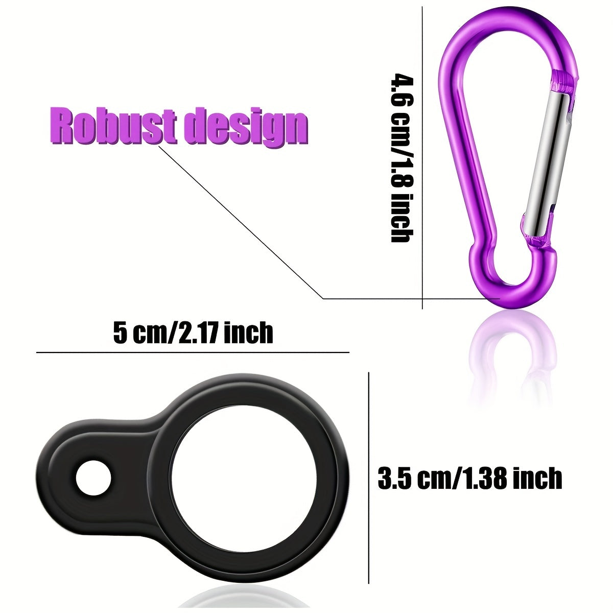 5pcs Silicone Bottle Holder w/ Keychain Clip Ring for Outdoor or Daily Use