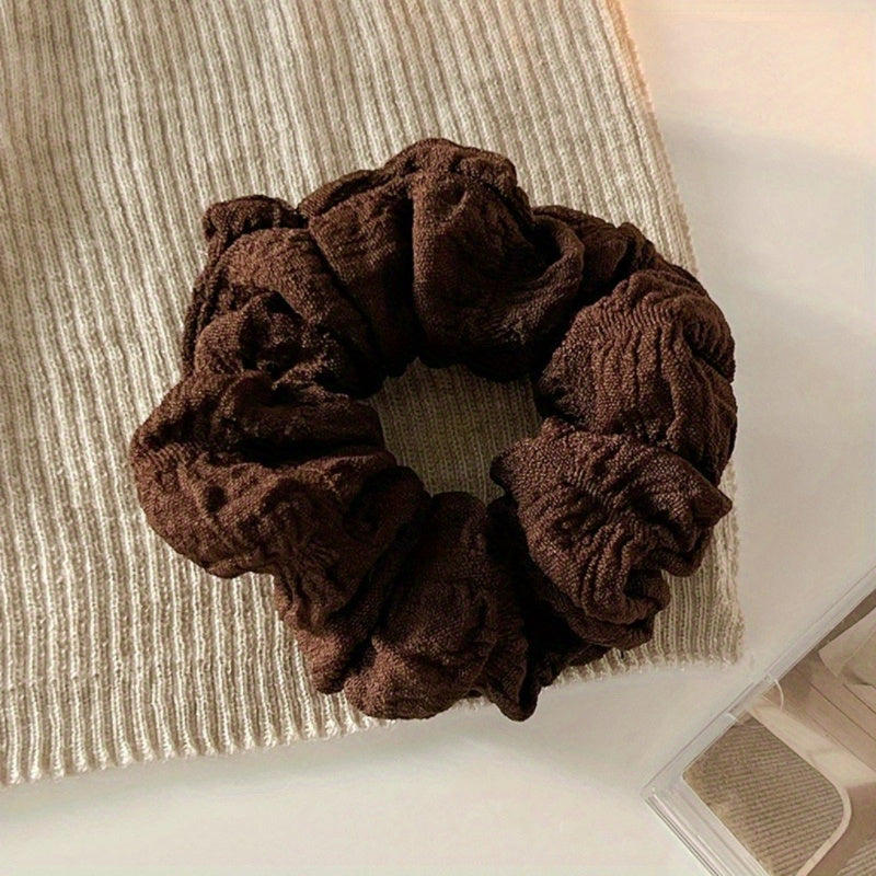Retro Large Scrunchie Female Style Ponytail Hair Rope Elastic Hair Tie