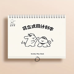 Cute Puppy Weekly Planner - A5 Vertical Layout