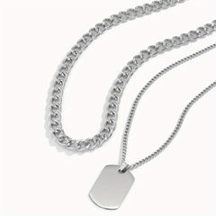 Boys Golden Chain Geometric Style Hip Hop Necklace