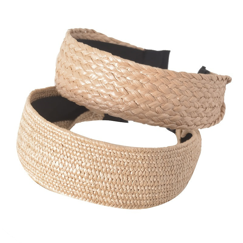 Knitted Straw Knot Headband Hair Bands Wedding Hair Accessories