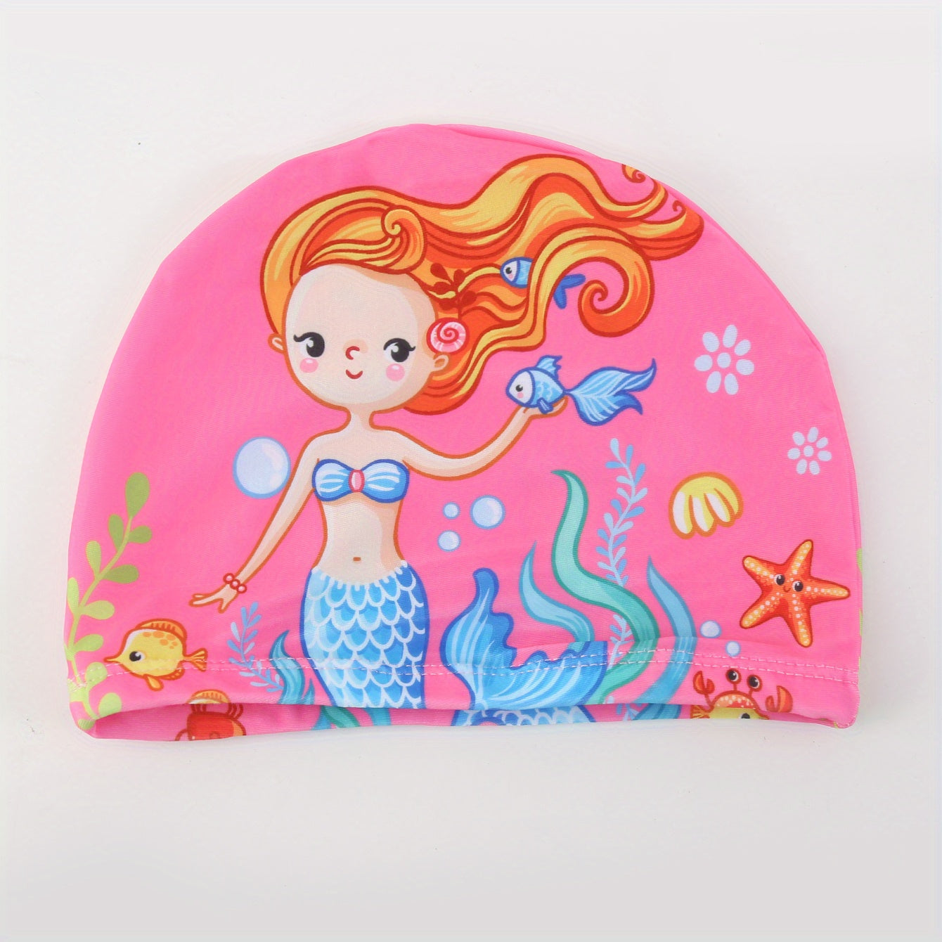 Mermaid Ear Protection Cap for Kids Swimming