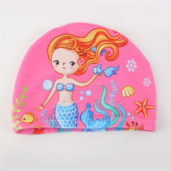 Mermaid Ear Protection Cap for Kids Swimming