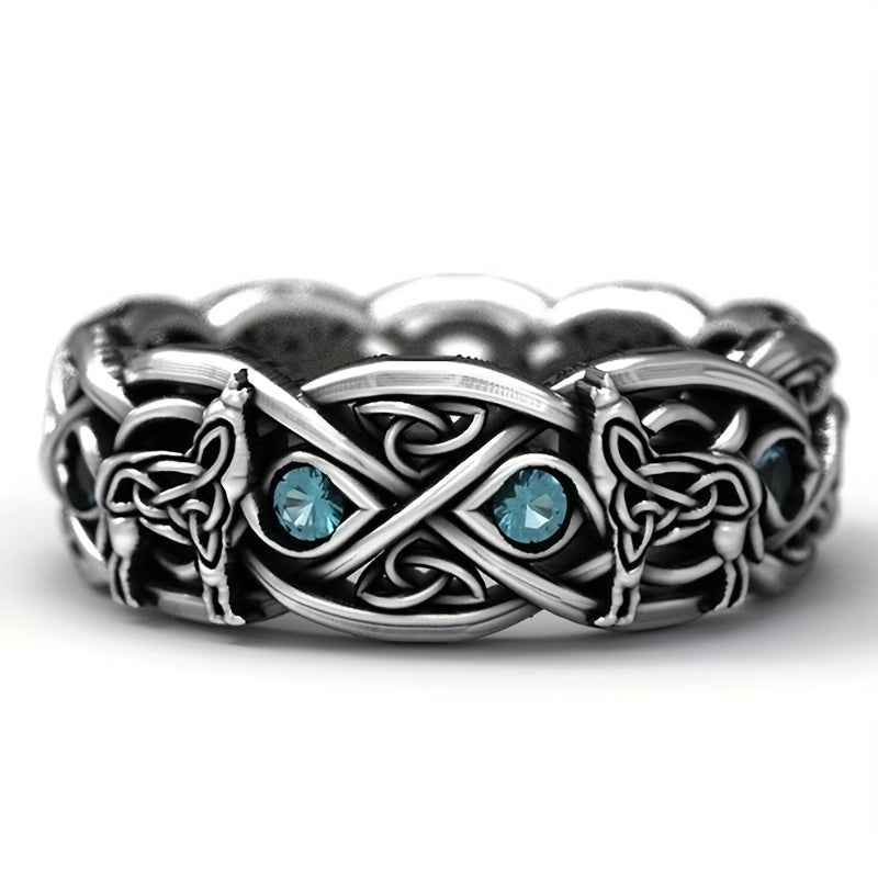 Vintage Wolf Totem Ring for Men