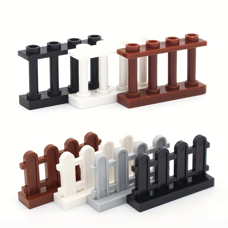 30pcs Building Block Scenes Fence Handrail Pen Railing Compatible Parts Model