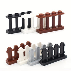 30pcs Building Block Scenes Fence Handrail Pen Railing Compatible Parts Model