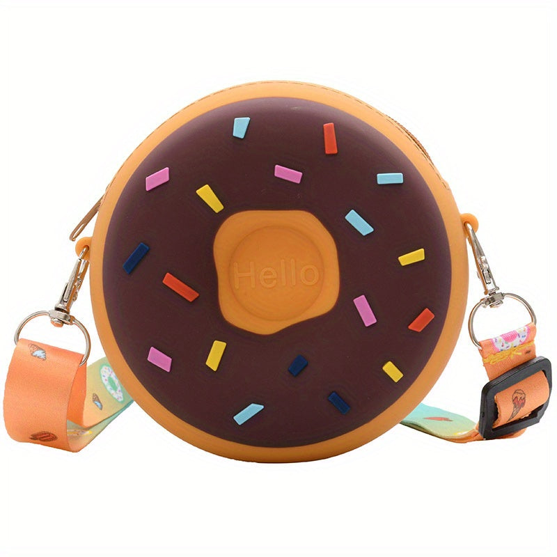 Donut Shaped Coin Purse Crossbody Bag for Girls