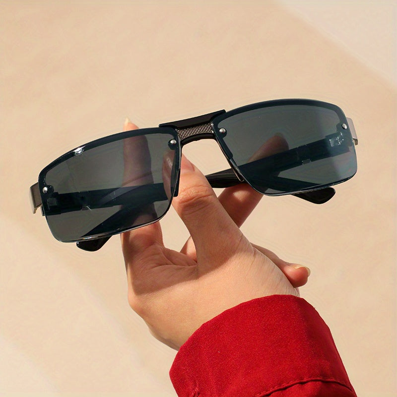 Semi Rimless Wrap Around Sunglasses UV400