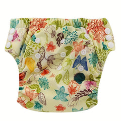 2pcs Reusable Rainbow Flower Print Training Pants for Toddlers 0-3 Years