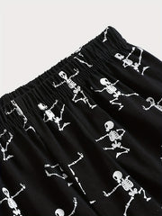 Boys Luminous Kung Fu Skull Pajamas Set