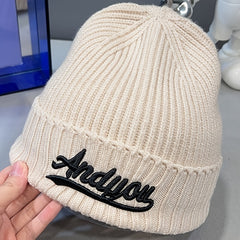 Letter Embroidered Wool Hat Size 22 8 6 22inch